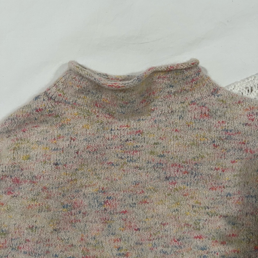 White + Warren Confetti Mock Neck Wool Sweater - Picture 4 of 9